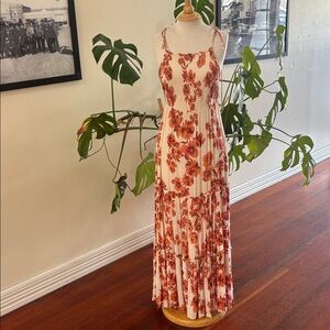 Free People Small Floral Smocked Maxi Dress